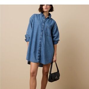 American Eagle Dreamy Drape Long-sleeve shirt dress